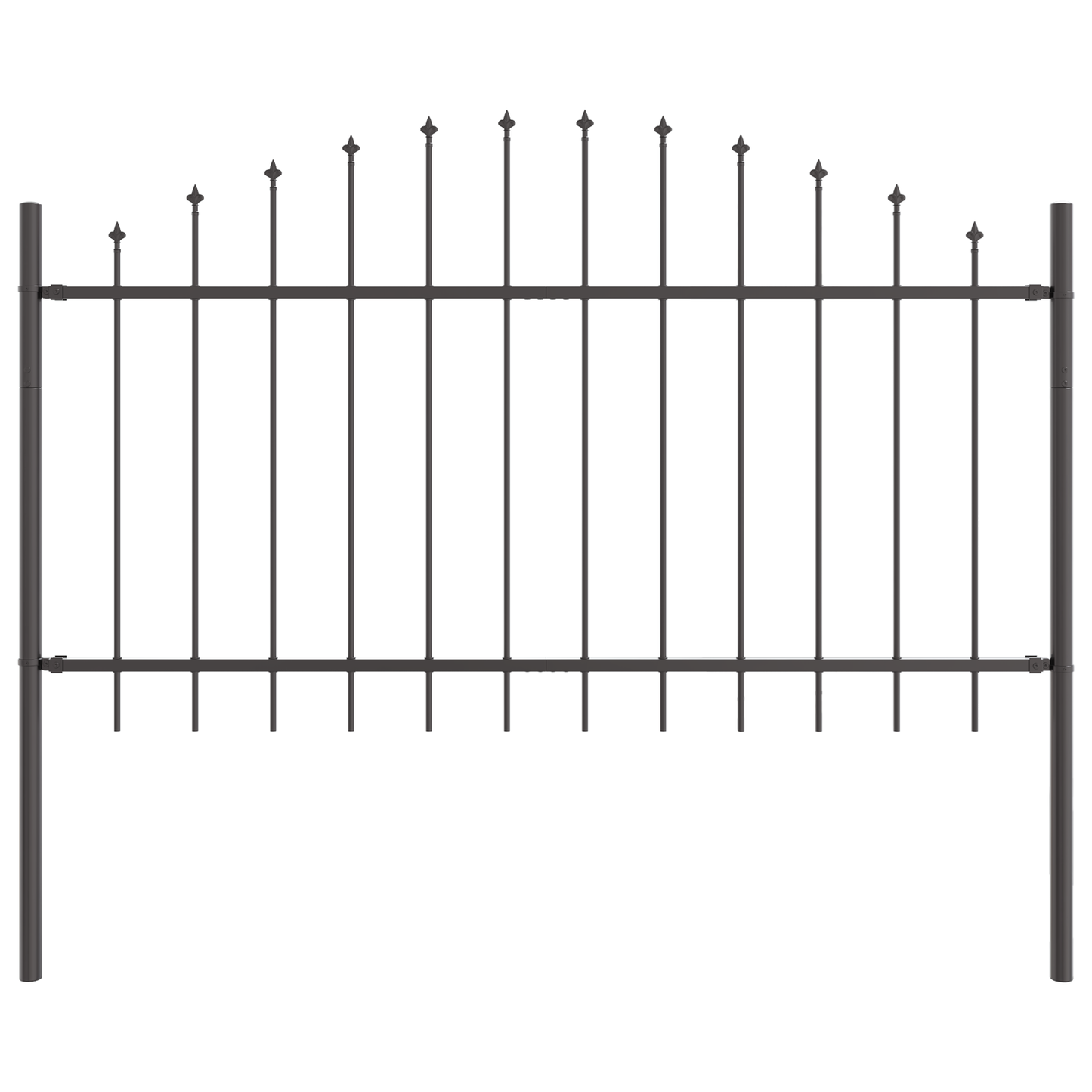 Hage Hegning 7 pcs Grå 170 x 140 cm Pulverlakkert stål