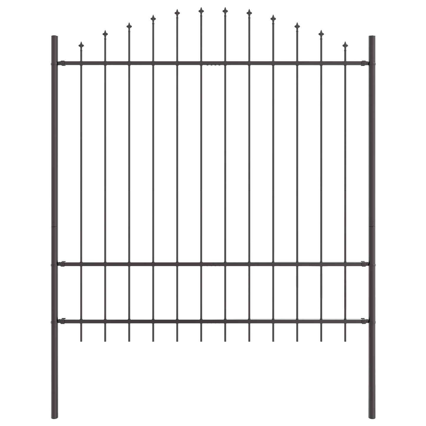 Hage Hegning 8 pcs Grå 170 x 215 cm Pulverlakkert stål
