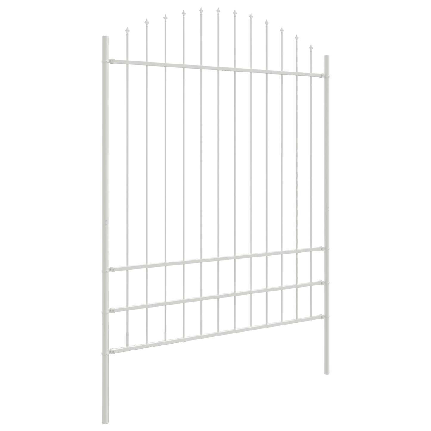 Hage Hegning 4 pcs Hvit 170 x 225 cm Pulverlakkert stål