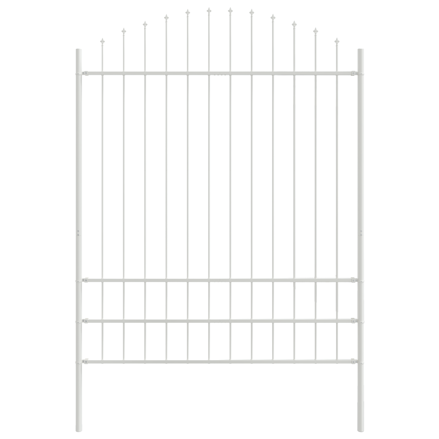 Hage Hegning 4 pcs Hvit 170 x 225 cm Pulverlakkert stål