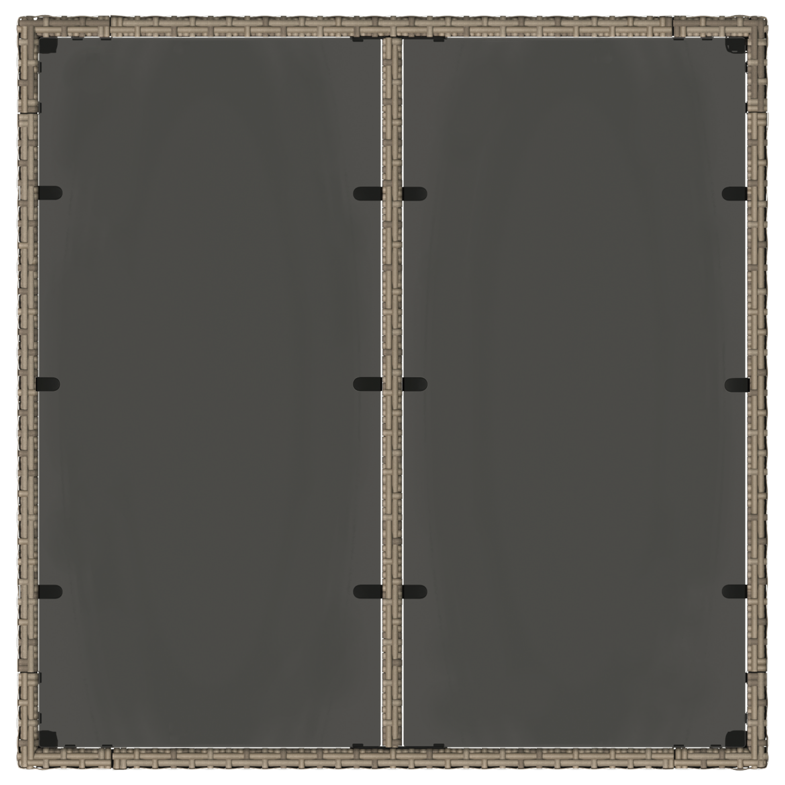 Hage Spisegruppe 5 pcs Grå 90 x 90 x 75 cm polyrotting