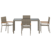 Hage Spisegruppe 5 pcs Grå 150 x 90 x 75 cm polyrotting