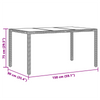 Hage Spisegruppe 5 pcs Grå 150 x 90 x 75 cm polyrotting