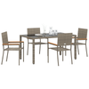Hage Spisegruppe 5 pcs Grå 150 x 90 x 75 cm polyrotting