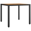 Hage Spisegruppe 3 pcs Svart, brun 90 x 90 x 75 cm polyrotting
