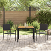Hage Spisegruppe 3 pcs Svart, brun 90 x 90 x 75 cm polyrotting
