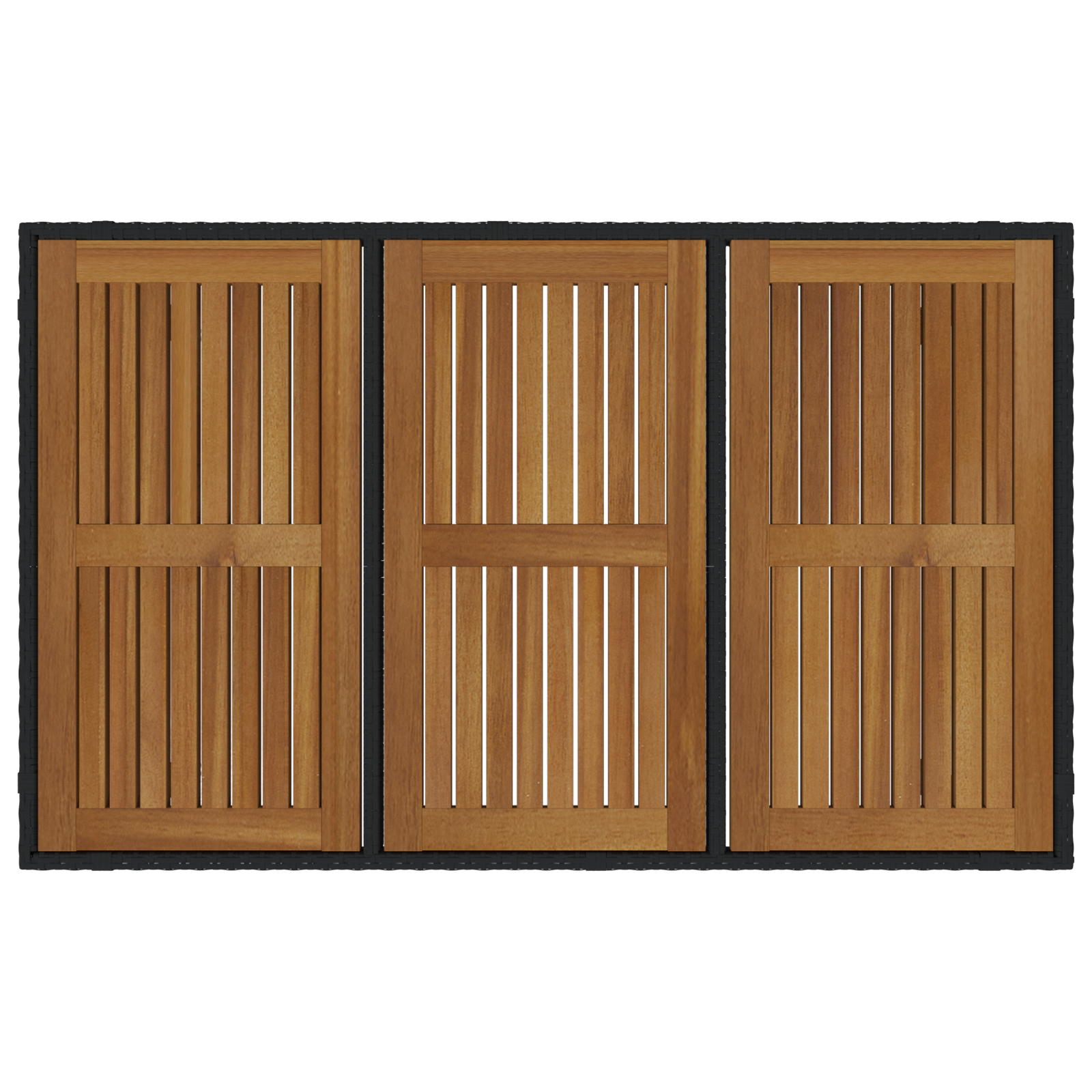 Hage Spisegruppe 5 pcs Svart, Tre 150 x 90 x 75 cm polyrotting