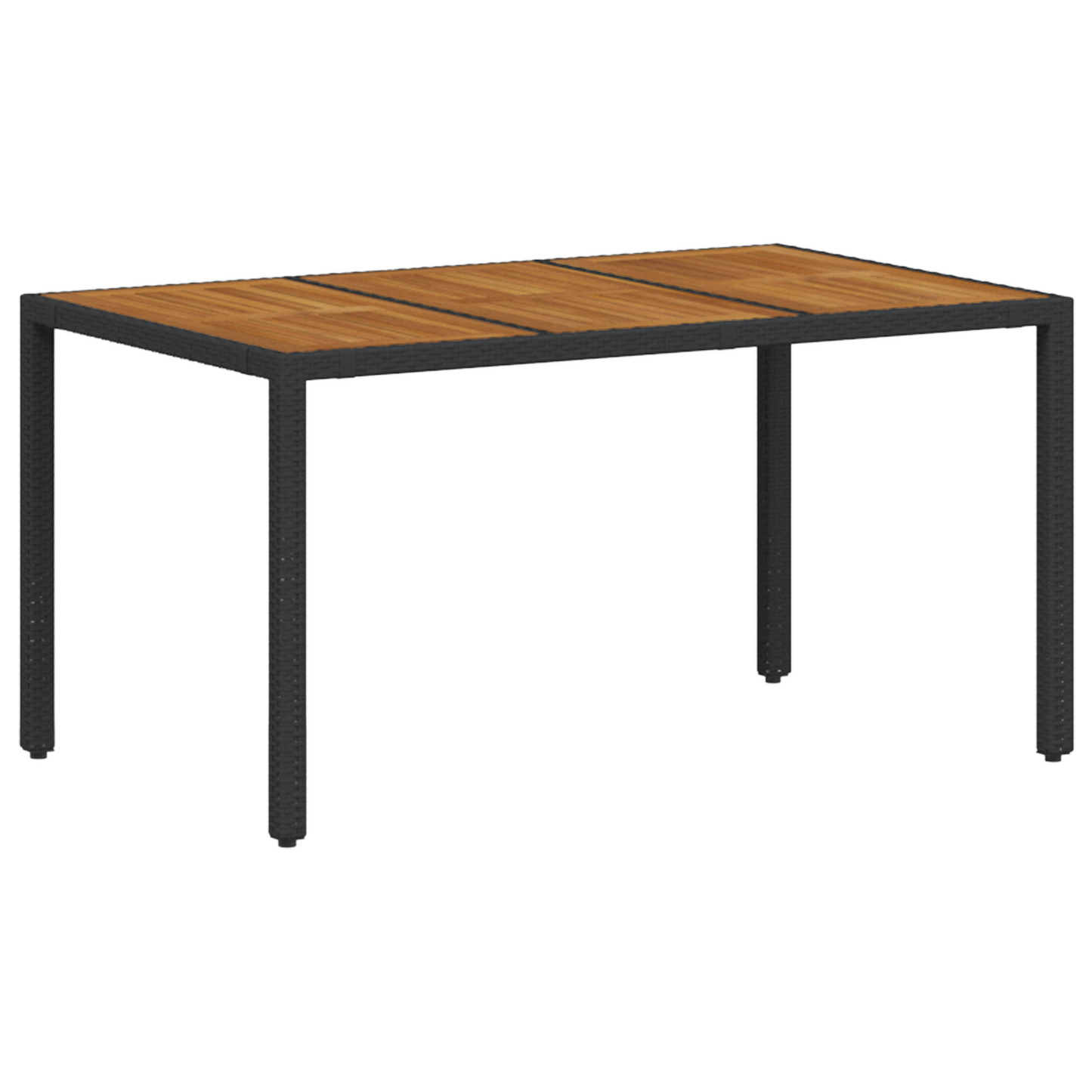 Hage Spisegruppe 7 pcs Svart polyrotting