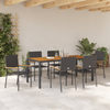 Hage Spisegruppe 7 pcs Svart 190 x 90 x 75 cm polyrotting