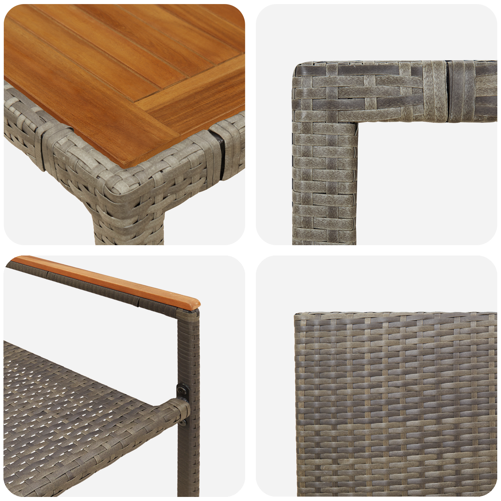 Hage Spisegruppe 7 pcs Grå polyrotting