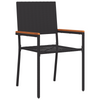 9 pcs Svart, brun 190 x 90 x 75 cm