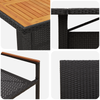 Hage Spisegruppe 9 pcs Svart Poly rattan