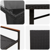 Hage Spisegruppe 7 pcs Svart 190 x 80 x 75 cm polyrotting