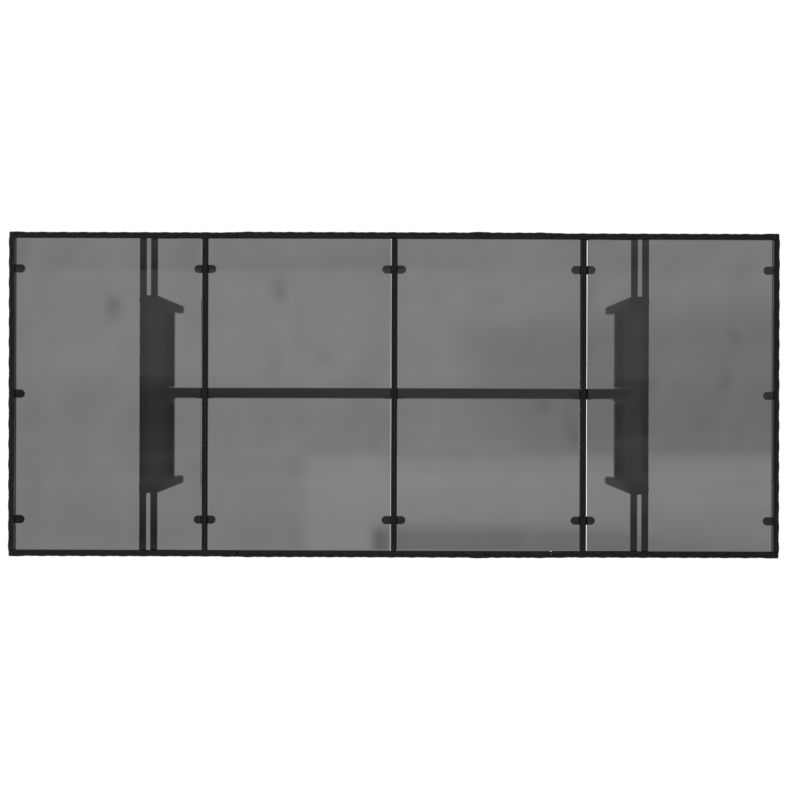 Hage Spisegruppe 7 pcs Svart 190 x 80 x 75 cm polyrotting