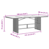 Hage Spisegruppe 7 pcs Svart 190 x 80 x 75 cm polyrotting