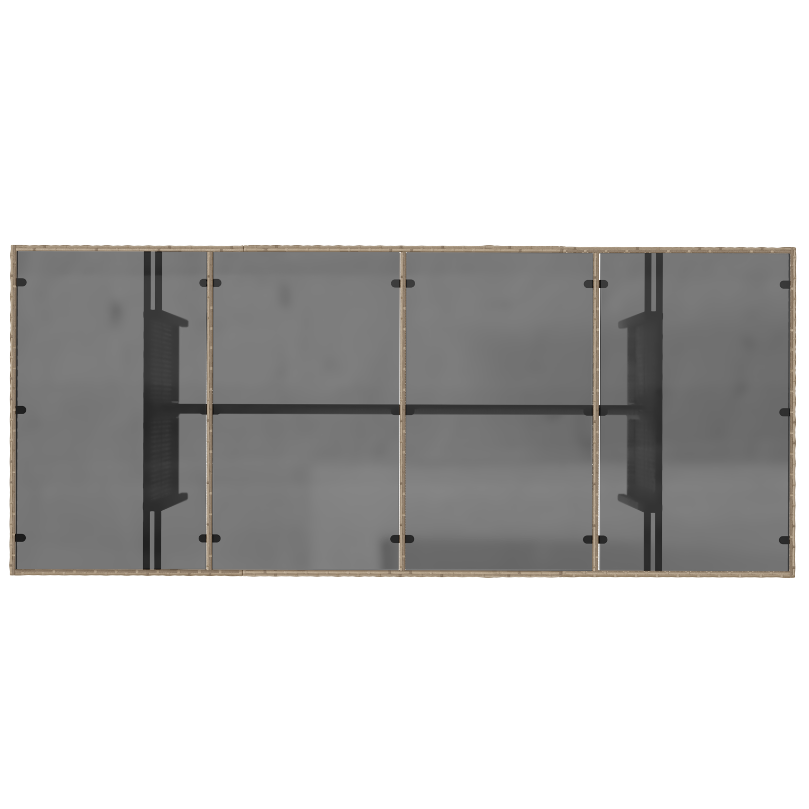 Hage Spisegruppe 9 pcs Beige 190 x 80 x 75 cm polyrotting