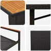 Hage Spisegruppe 7 pcs Svart og Brun 190 x 80 x 75 cm