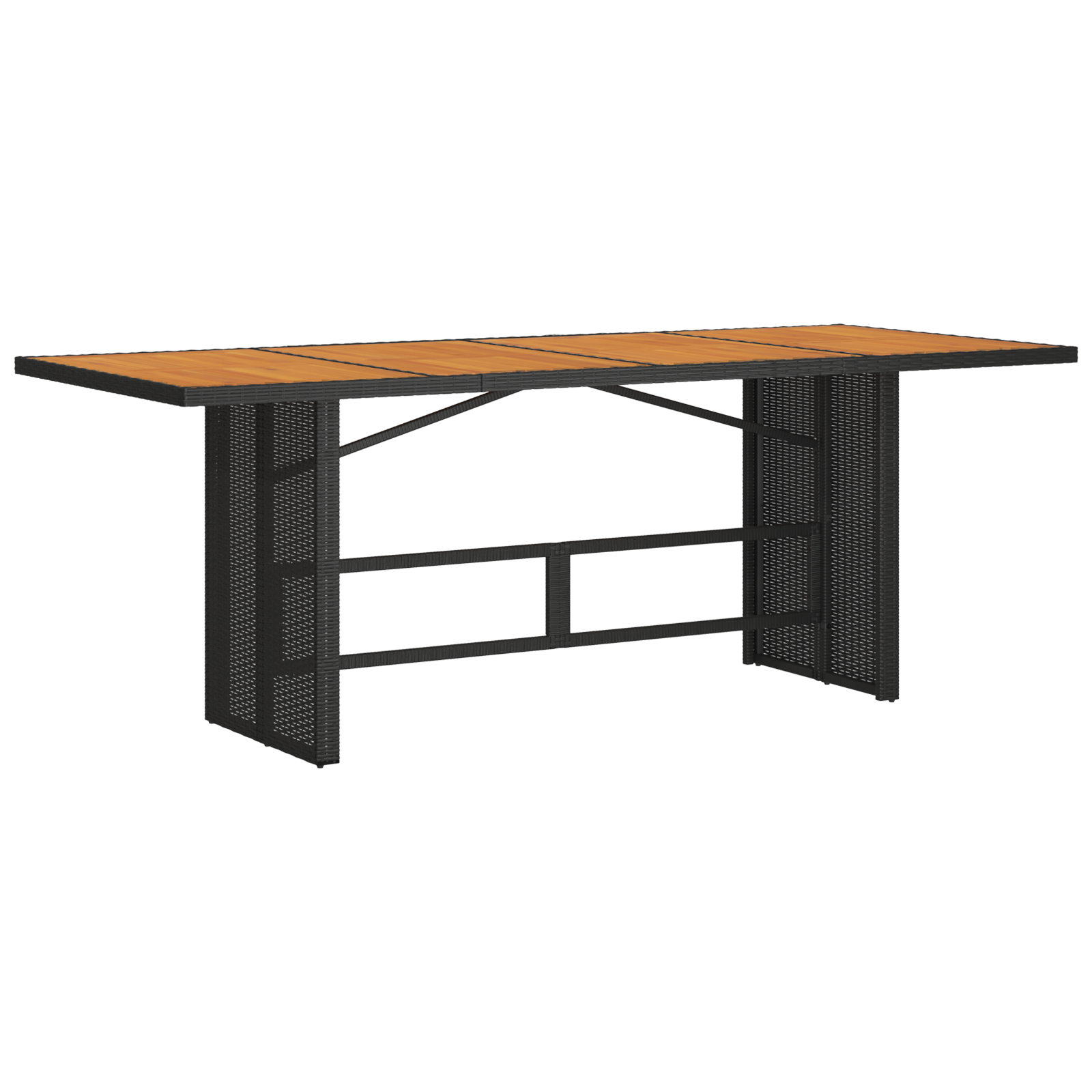 Hage Spisegruppe 7 pcs Svart og Brun 190 x 80 x 75 cm