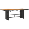 Hage Spisegruppe 7 pcs Svart og Brun 190 x 80 x 75 cm