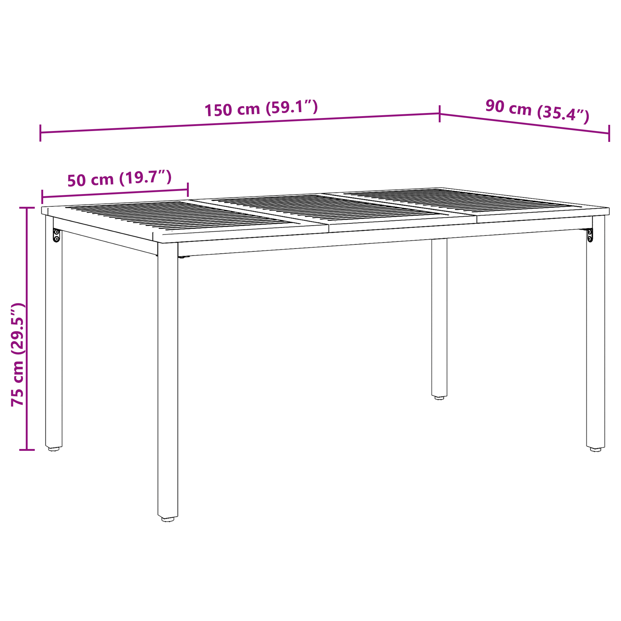Hage Spisegruppe 4 pcs Beige 150 x 90 x 75 cm polyrotting