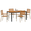 Hage Spisegruppe 4 pcs Beige 150 x 90 x 75 cm polyrotting