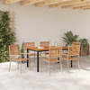 Hage Spisegruppe 7 pcs Beige, Brun 150 x 90 x 75 cm polyrotting