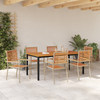 Hage Spisegruppe 7 pcs Beige 180 x 90 x 75 cm polyrotting