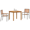 Hage Spisegruppe 3 pcs Grå Poly rattan