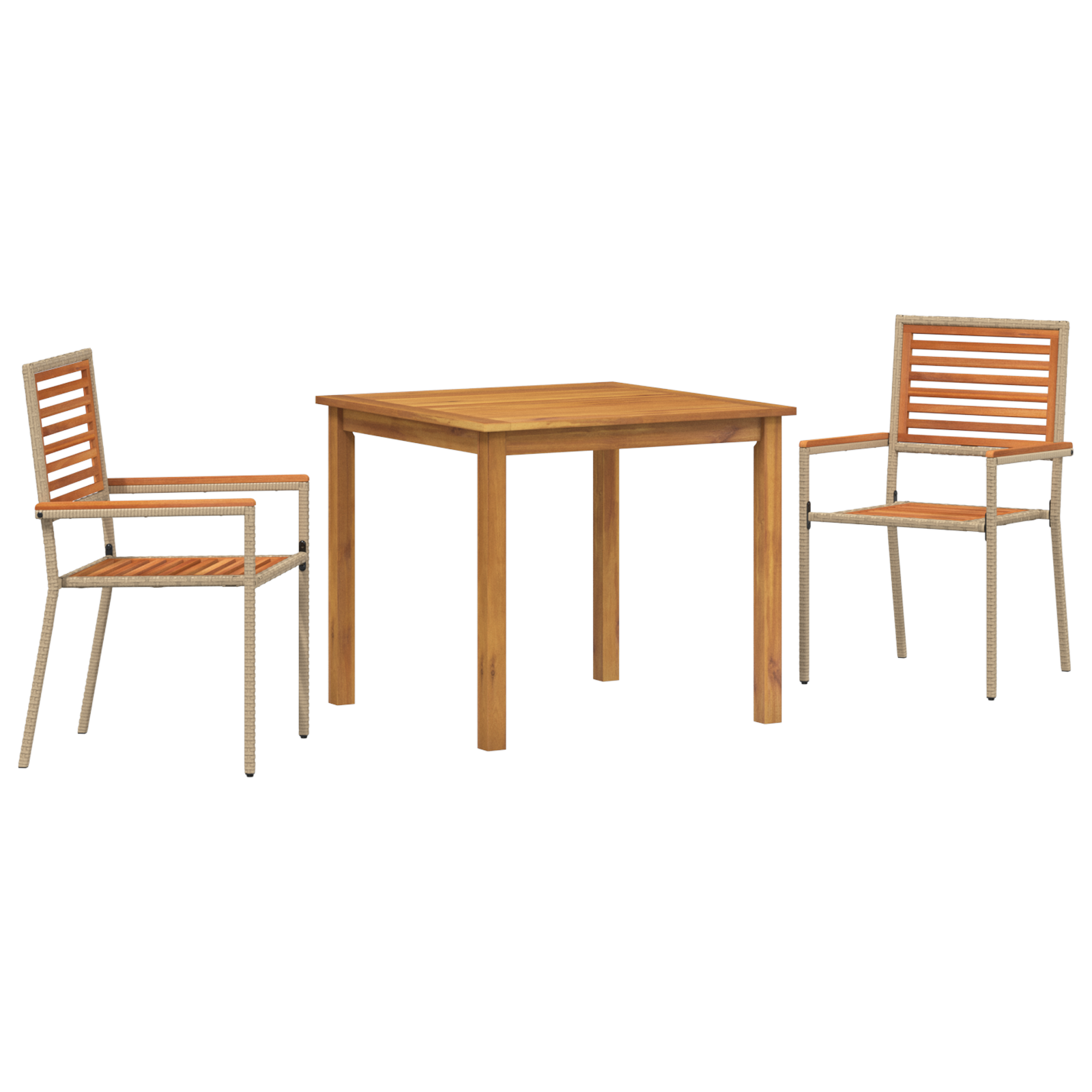 Hage Spisegruppe 3 pcs Beige Poly rattan