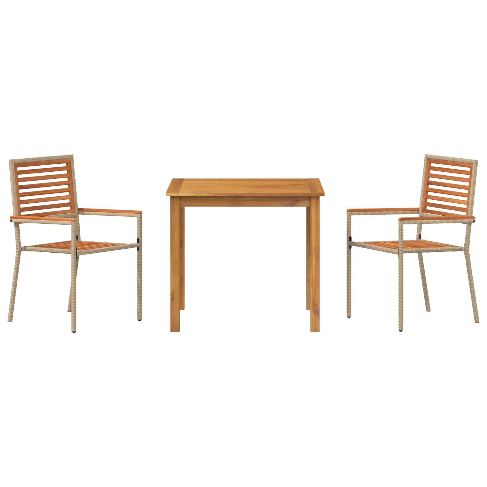 Hage Spisegruppe 3 pcs Beige Poly rattan