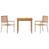 Hage Spisegruppe 3 pcs Beige Poly rattan