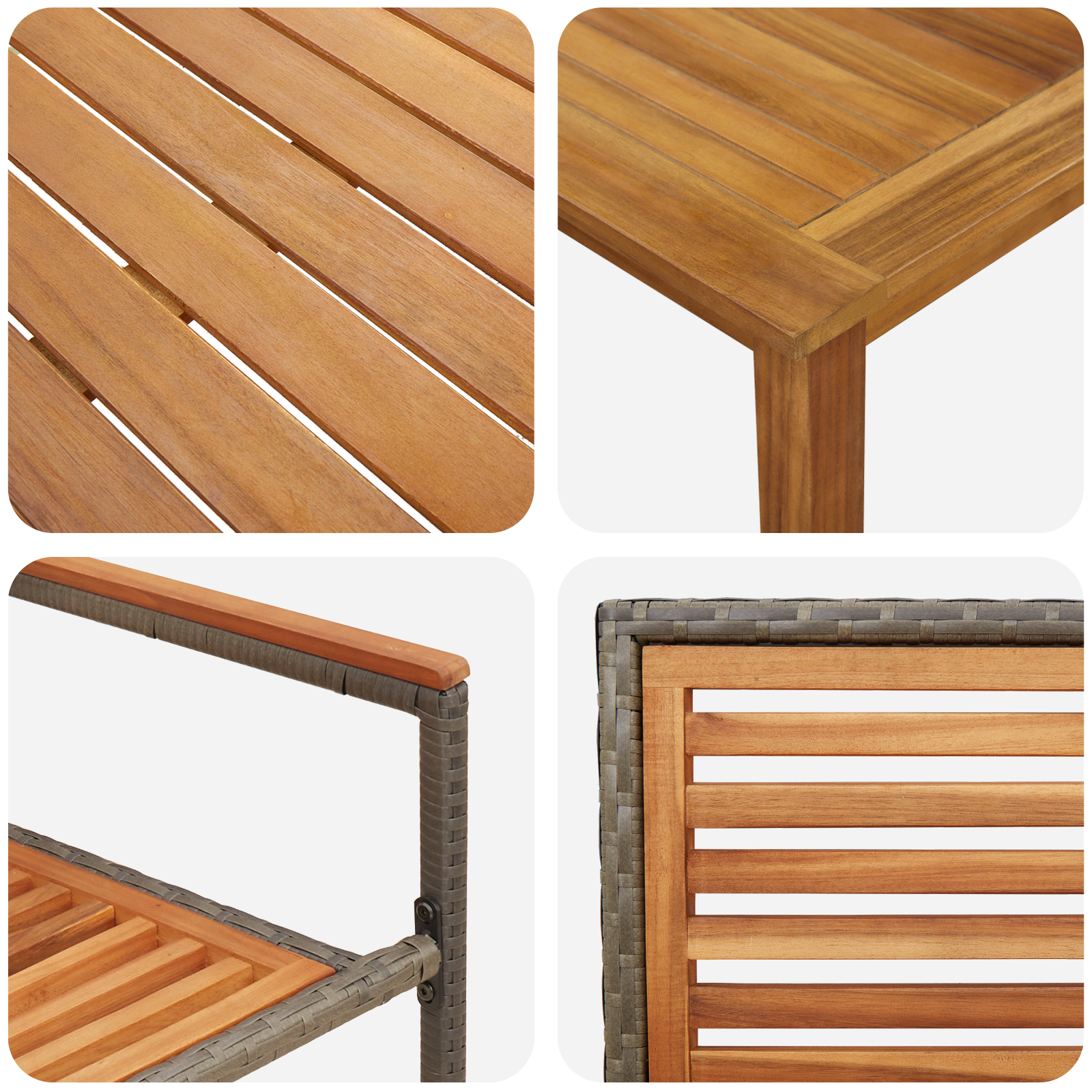 Hage Spisegruppe 5 pcs Grå Poly rattan