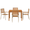 Hage Spisegruppe 5 pcs Beige Poly rattan