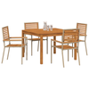 Hage Spisegruppe 5 pcs Beige Poly rattan