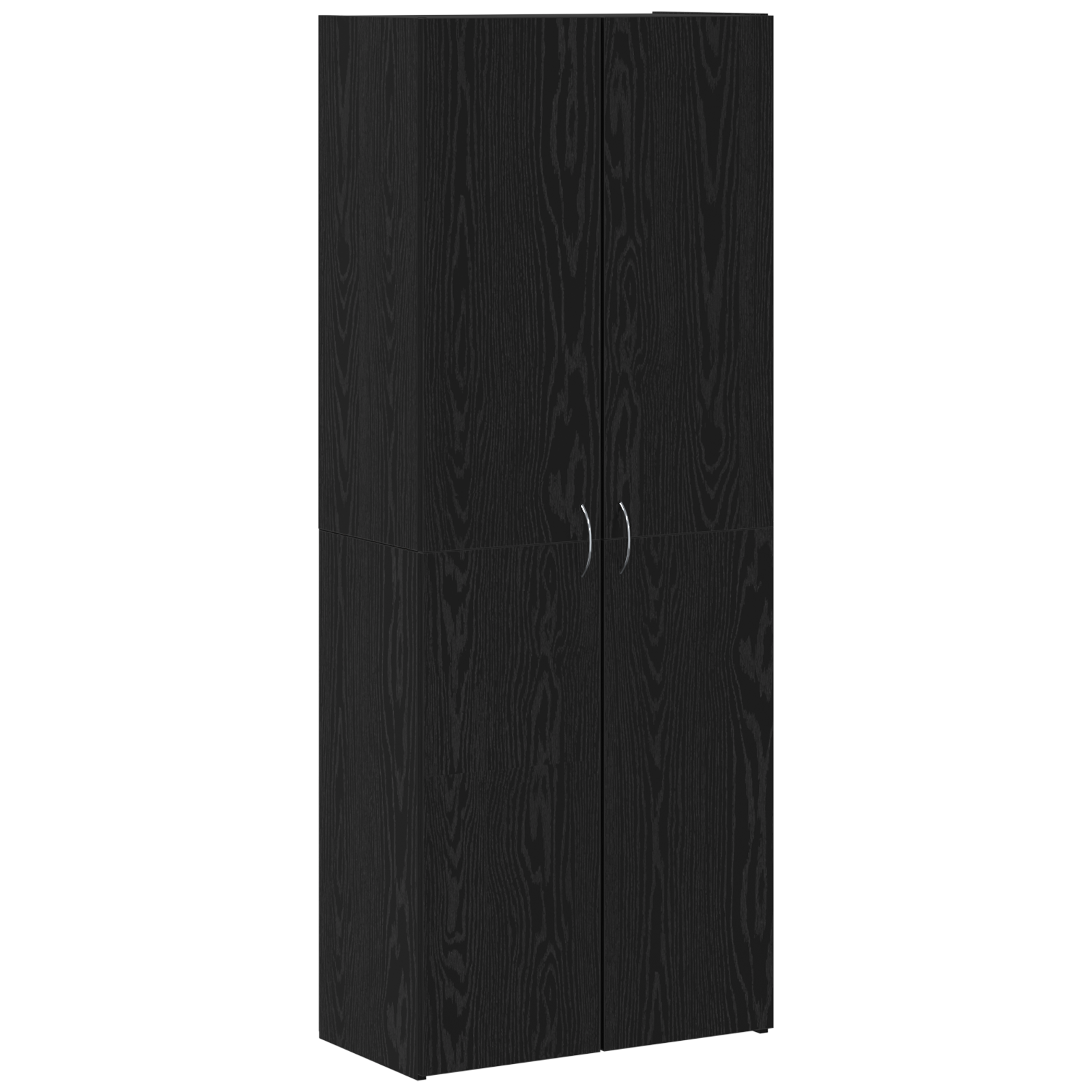 Kontorskap med hylle Svart eik 60 x 32 x 153 Konstruert tre