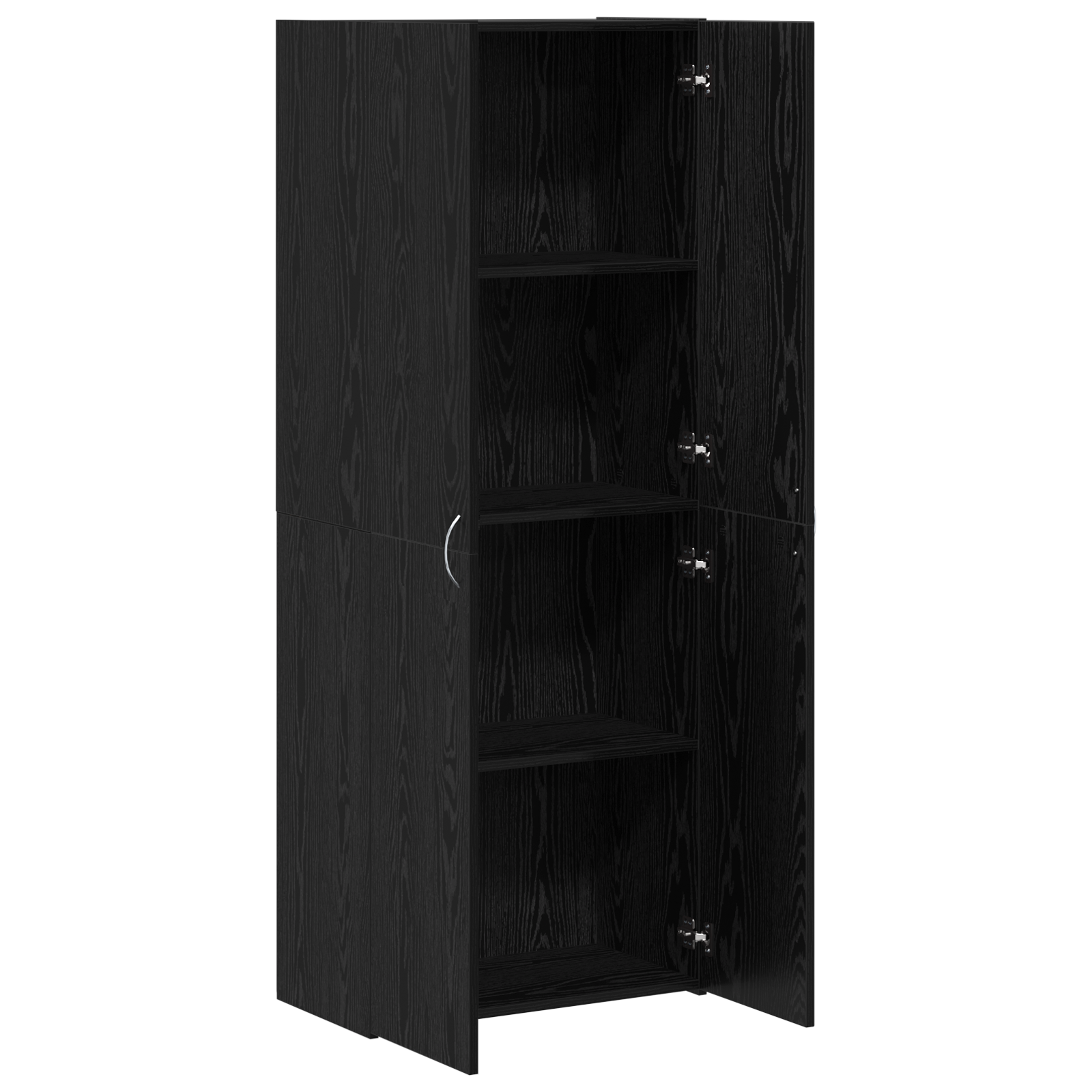 Kontorskap med hylle Svart eik 60 x 32 x 153 Konstruert tre