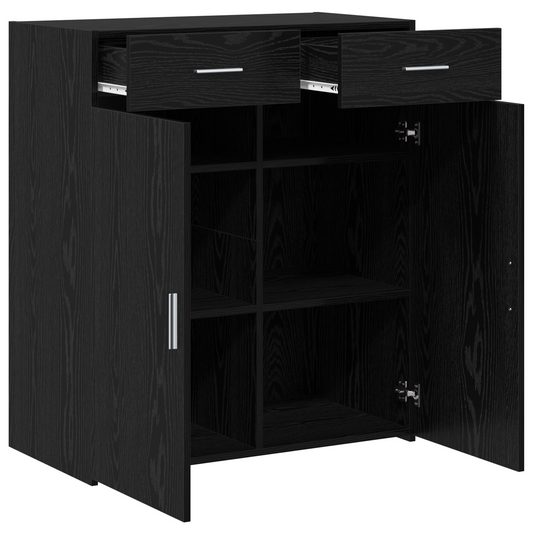 Oppbevaringsskap Svart eik 80 x 42.5 x 93.5 cm Konstruert tre