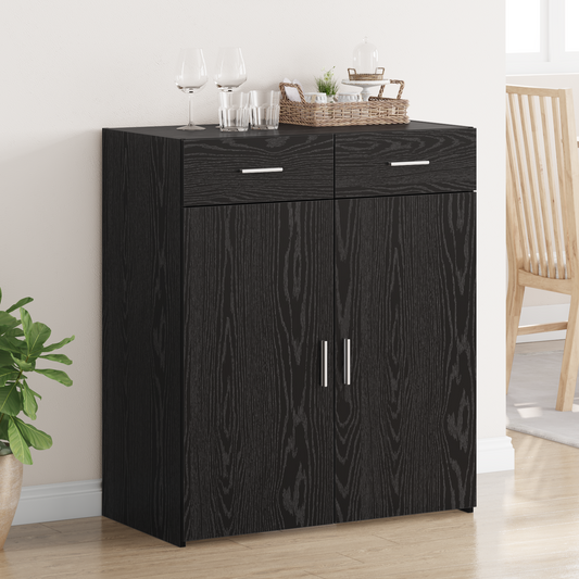 Oppbevaringsskap Svart eik 80 x 42.5 x 93.5 cm Konstruert tre