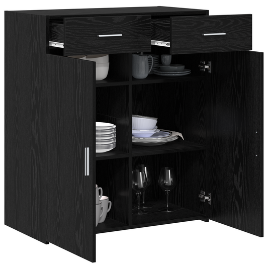 Oppbevaringsskap Svart eik 80 x 42.5 x 93.5 cm Konstruert tre