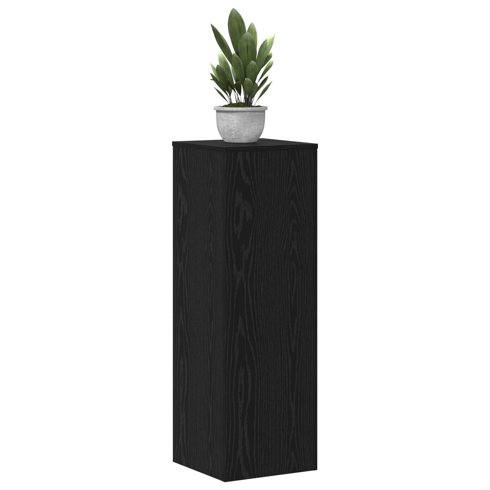 Planteholder 2 pcs Svart eik 33 x 33 x 100 cm Konstruert tre