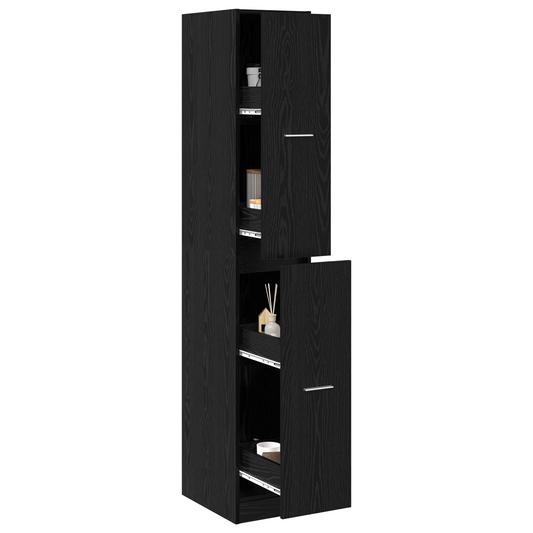 Apotekskap Svart eik 30 x 41 x 174.5 cm Konstruert tre