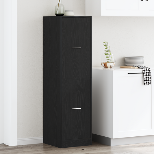 Apotekskap Svart eik 40 x 41 x 144.5 cm Konstruert tre