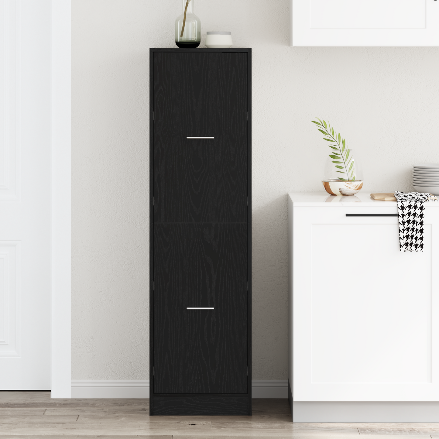 Apotekskap Svart eik 40 x 41 x 144.5 cm Konstruert tre