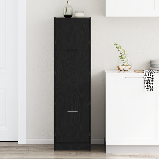 Apotekskap Svart eik 40 x 41 x 144.5 cm Konstruert tre
