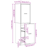 Apotekskap Svart eik 40 x 41 x 144.5 cm Konstruert tre