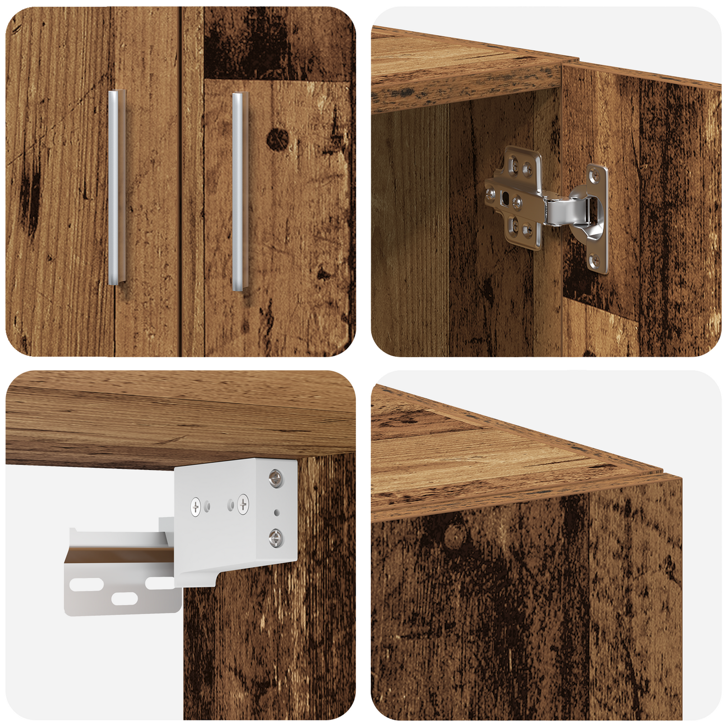 Oppbevaringsskap 2 pcs Gammelt tre 70 x 42,5 x 185 cm