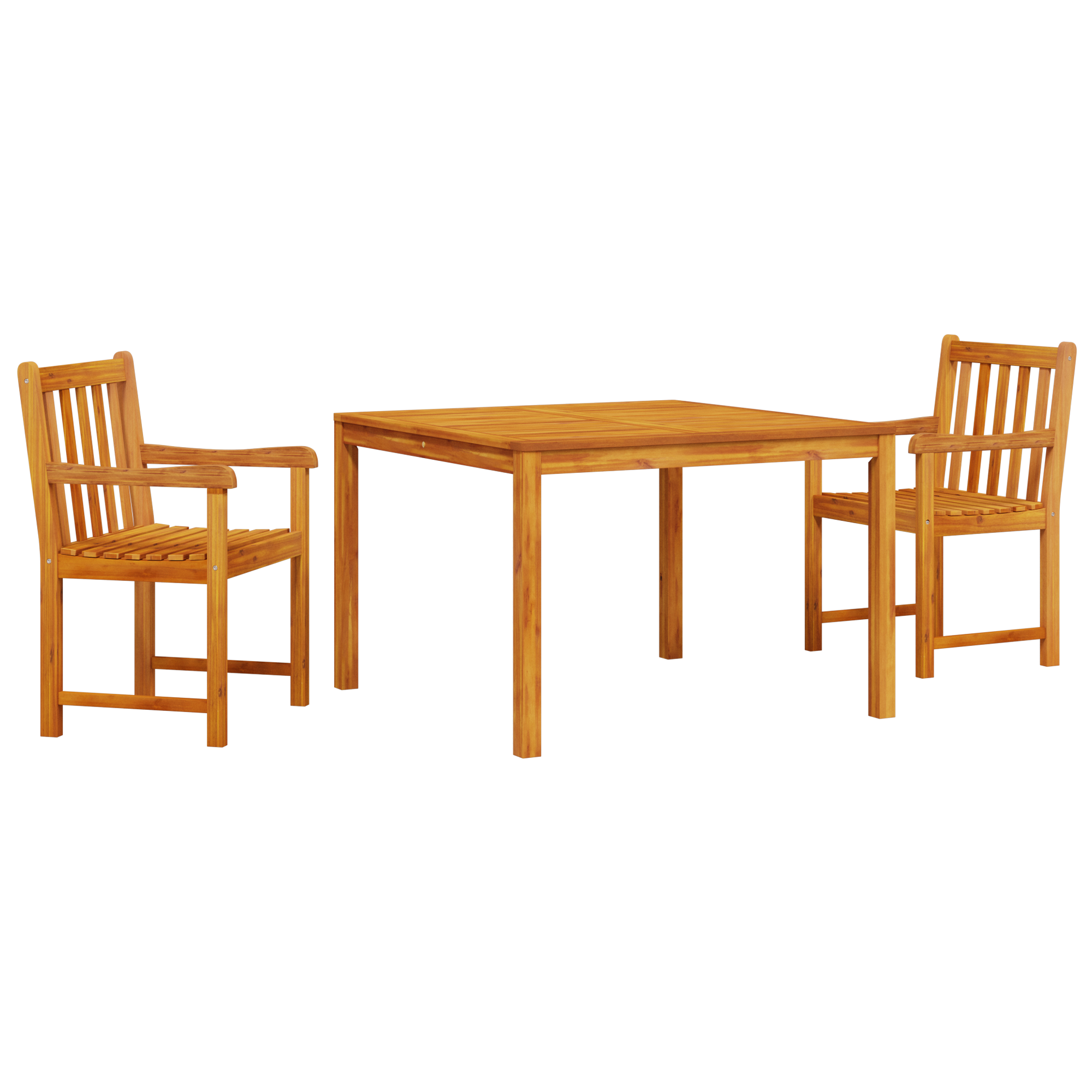 Hage Spisegruppe 3 pcs Brun Massivt akasietre