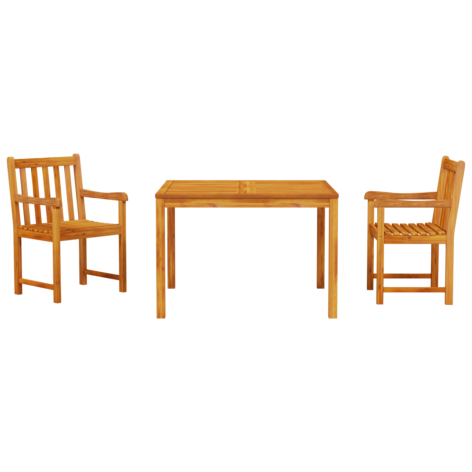 Hage Spisegruppe 3 pcs Brun Massivt akasietre