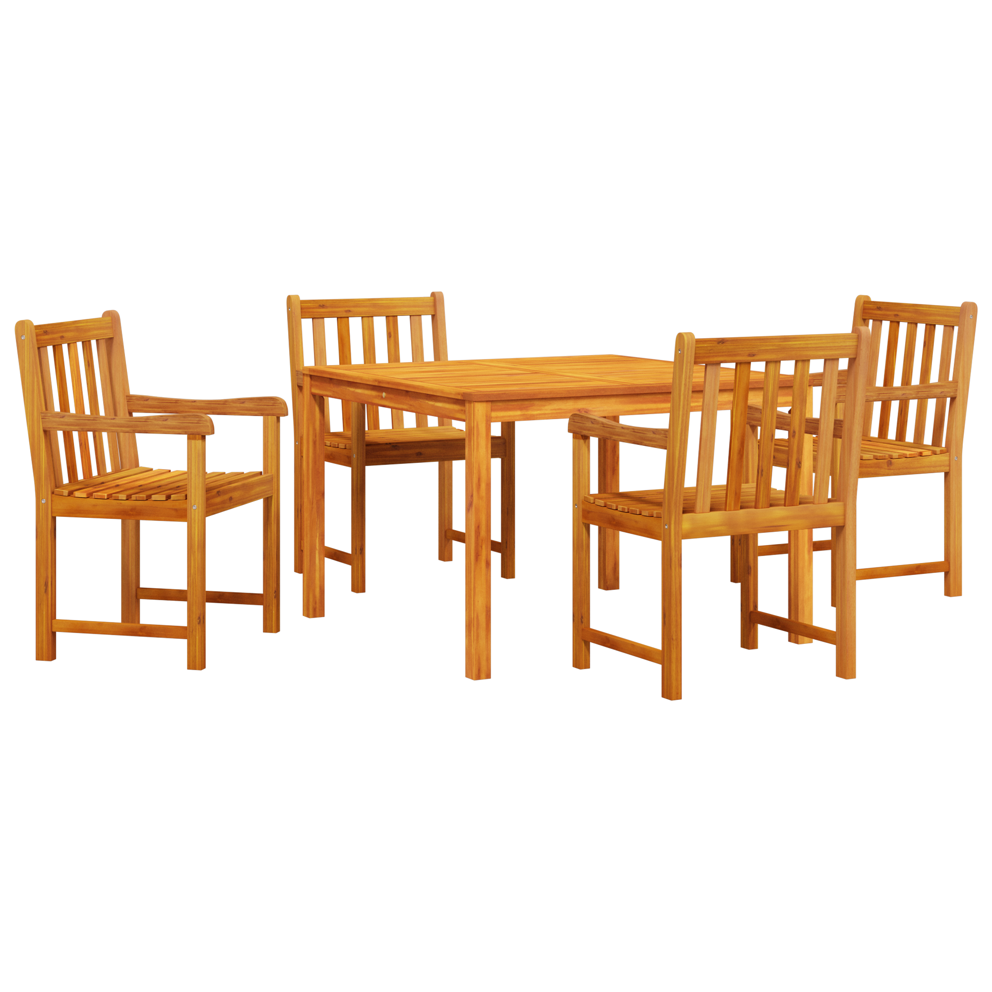 Hage Spisegruppe 5 pcs Brun Massivt akasietre