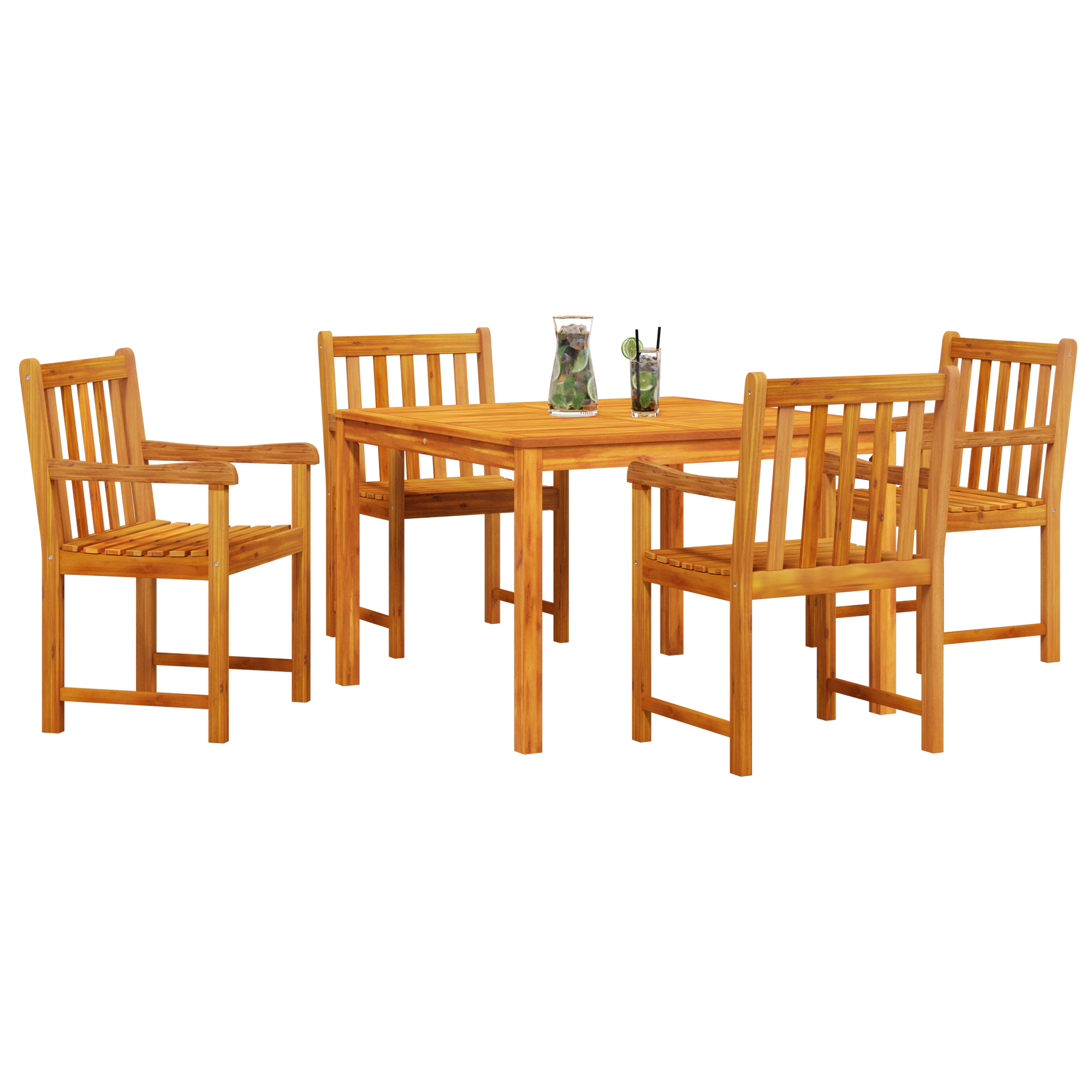 Hage Spisegruppe 5 pcs Brun Massivt akasietre